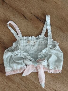 Ocean Drive White and Pink Swim Coverup